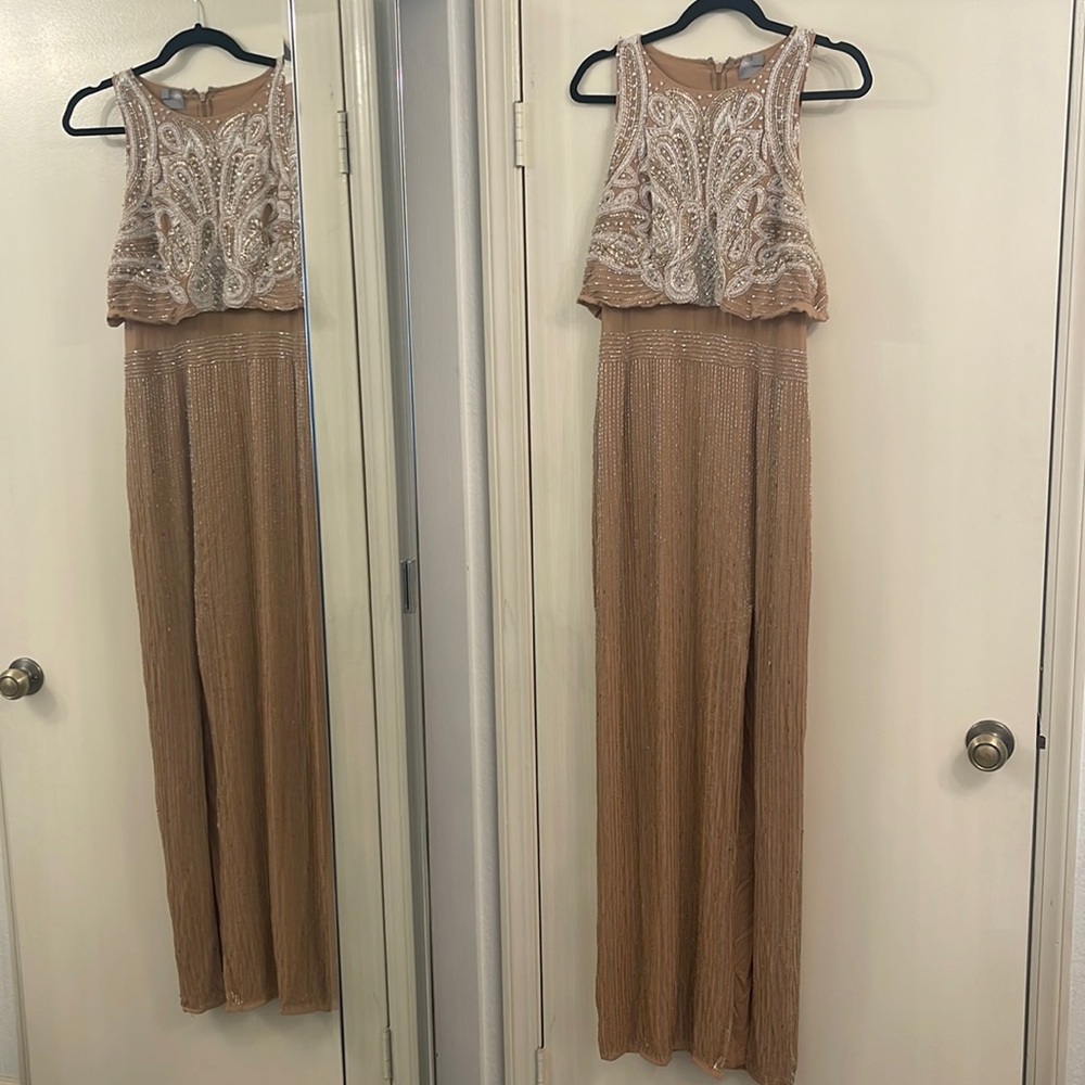 Embellished Nude Dress